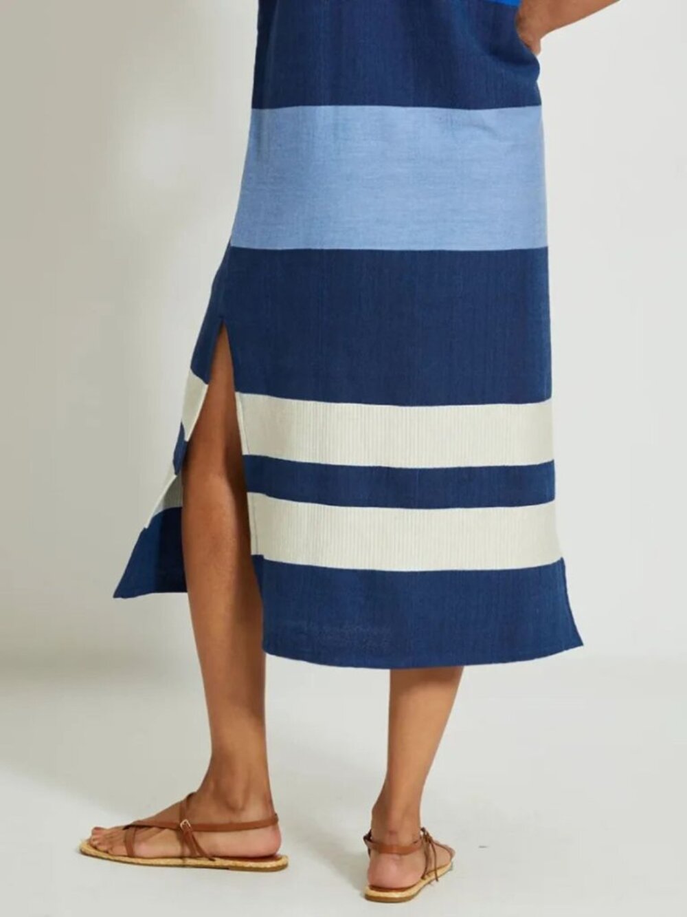 New! Lemlem Betami Azure Lilian Cover-Up Tank Midi Dress Size Medium 8429 - Picture 4 of 13